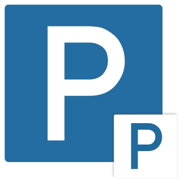 Outdoor Bodenschild "Parkplatz P", PVC